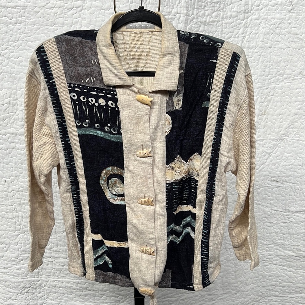 Nino Wong textured linen shirt